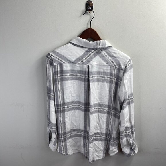 Rails Hunter Button Down in White and Sterling Top Size S - Picture 7 of 8